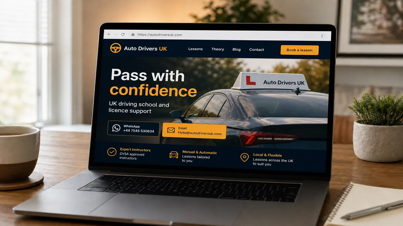 Auto Drivers UK on laptop